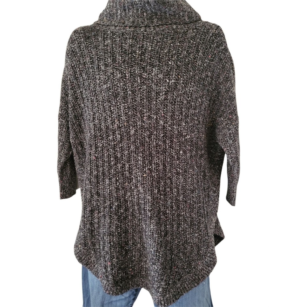 Express Womens Sz M Dark Gray Chunky Turtleneck Sweater Oversized Knit Pullover